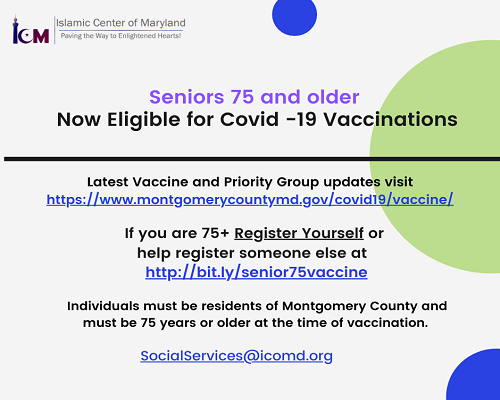 Covid-19 vaccine for age 75 & older