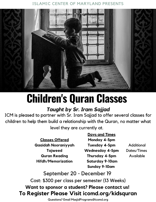 ICM Presents Kid’s Quran Classes