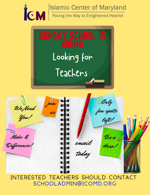 Teachers Needed For ICM Sunday School