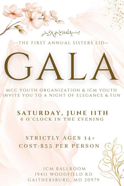 Annual Eid Gala! Sisters Are Welcome!