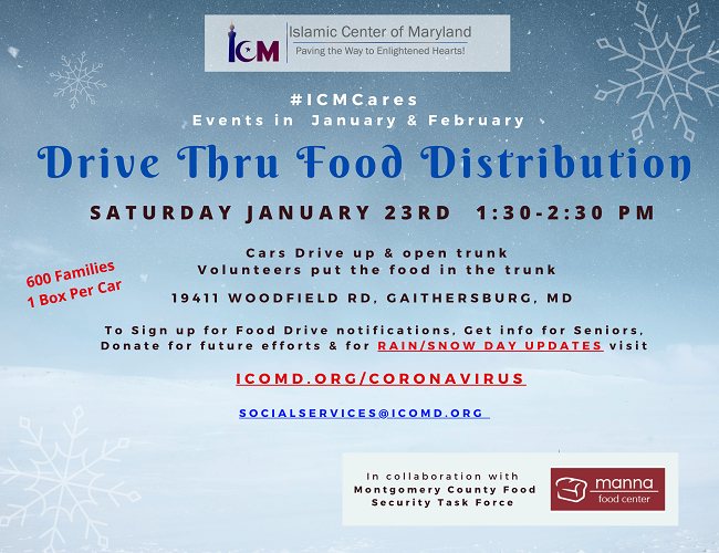 Winter Drive Thru Food Distribution
